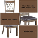 Raphaela - Side Chair (Set of 2) - Black Synthetic Leather & Weathered Cherry
