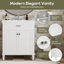 Bathroom Vanity With Ceramic Basin, Soft Close Door And Adjustable Shelves by HouseOfZazla