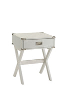 White Finish Accent Table