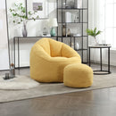Bedding Bean Bag Sofa Chair High Pressure Foam With Footrest by Unique Piece Furniture