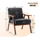 Mid Century Modern Accent Chair With Solid Wood Frame And Extra Thick Backrest by Unique Piece Furniture