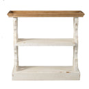 Distressed Wood Shelf Tray, French Country Console Table - Brown / Antique White by HouseOfZazla