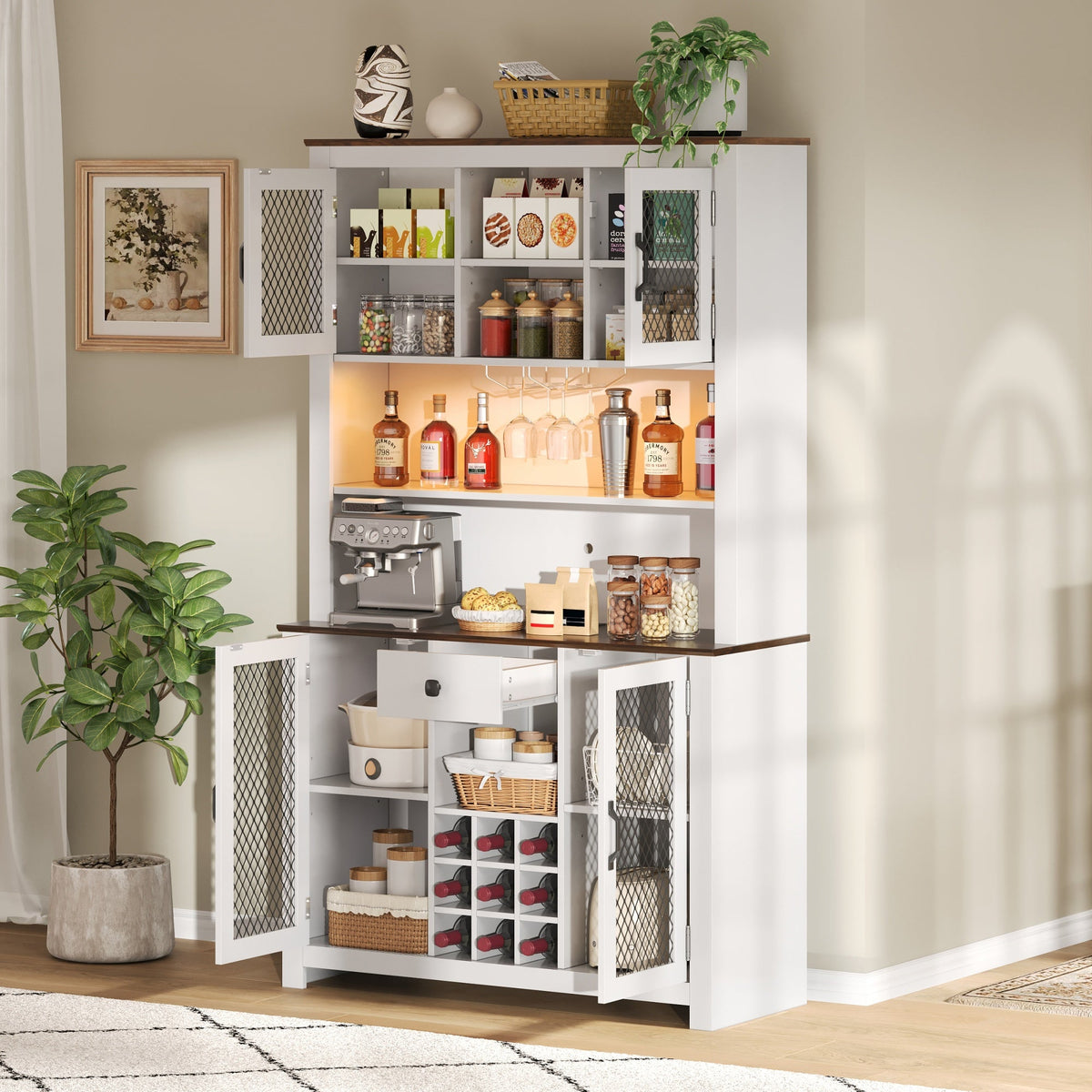 70.9" Kitchen Pantry Storage Cabinet, photo 5 of 10
