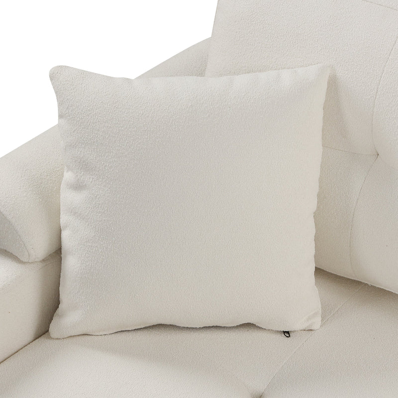 87.4" L-shape Sofa Bed Pull-out Sleeper Sofa with Wheels, USB Ports, Power Sockets for Living Room, Beige