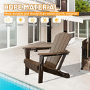 Adirondack Chair, Folding HDPE Outdoor Seating with Cup Holder by HouseOfZazla