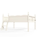 Full Size Low Loft Bed with Full-Length Guardrails