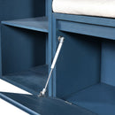 Entryway Storage Bench With Cushion, Drawers & Open Shelves by HouseOfZazla
