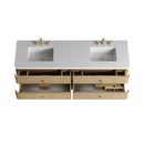 James Martin Allamari 72" Floating Double Bathroom Vanity, Dune Mist