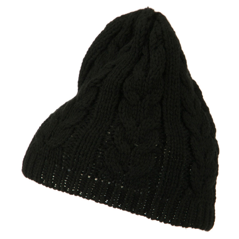 Acrylic Cable Design Beanie Hat