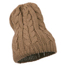 Acrylic Cable Design Beanie Hat