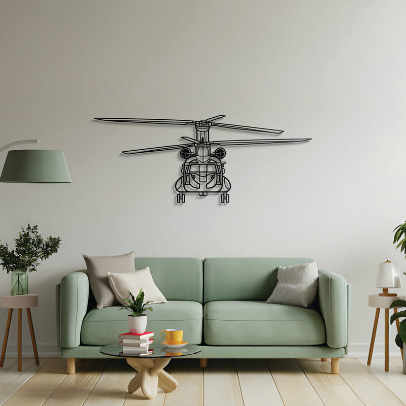CH47D-F Chinook Front Metal Aircraft Wall Art - NCP0371