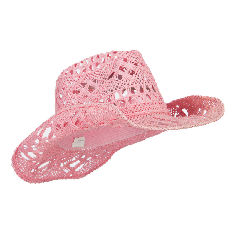 Solid Color Straw Cowboy Hat