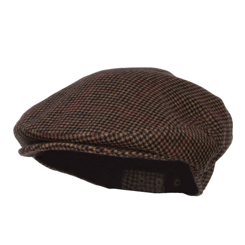 Men's Checkered Wool Blend Ivy Hat