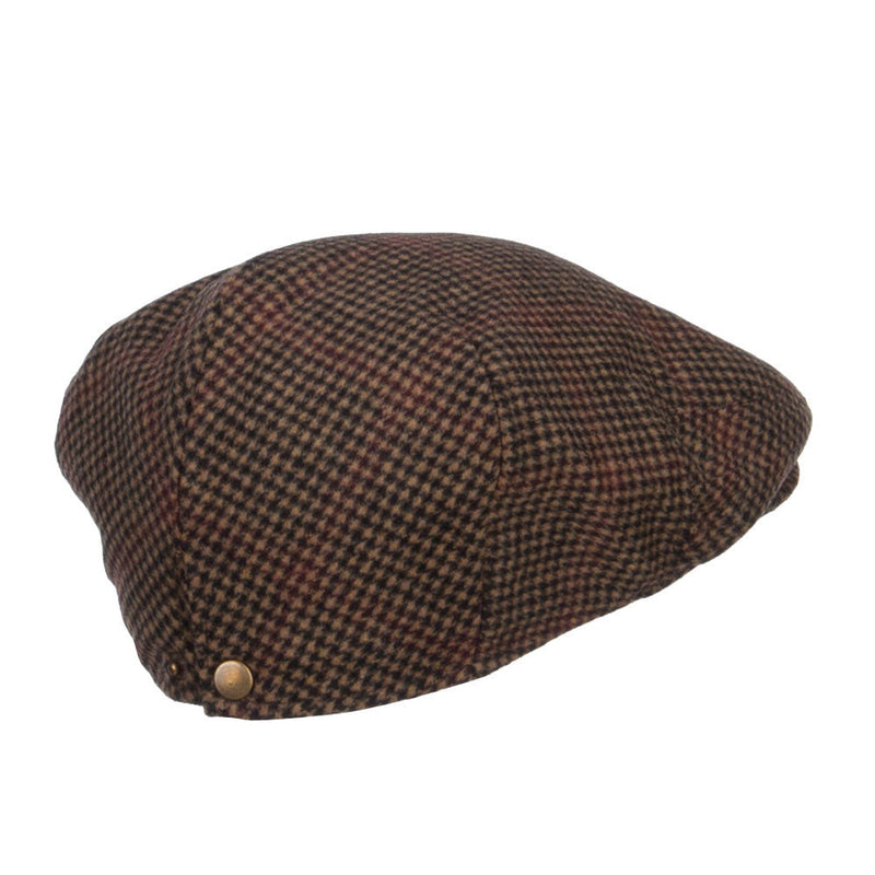 Men's Checkered Wool Blend Ivy Hat