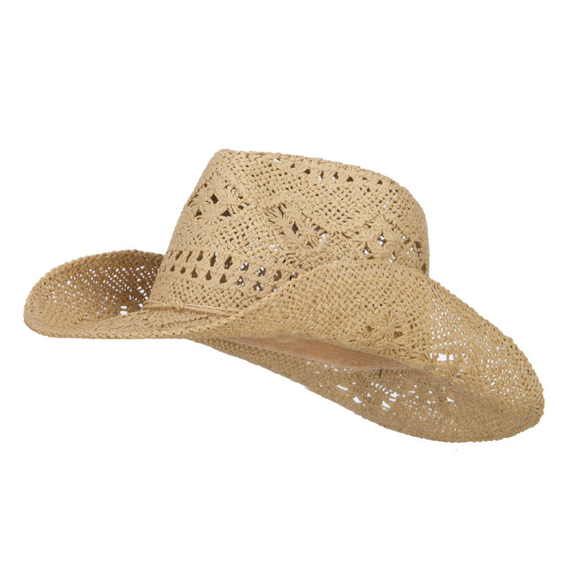 Solid Color Straw Cowboy Hat