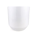9.8 inch White Ceramic Pot with Wooden Stand
