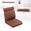 Folding Floor Chair with 14-Position Adjustable Backrest by LJGDeals