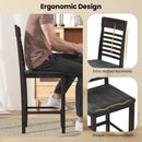 Dining Chair Set of 2 with Footrests and Solid Wood Frame by LJGDeals