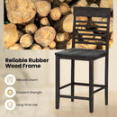 Dining Chair Set of 2 with Footrests and Solid Wood Frame by LJGDeals