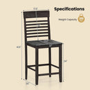 Dining Chair Set of 2 with Footrests and Solid Wood Frame by LJGDeals