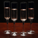 Champagne Flutes - Hand-Blown Crystal Mimosa Glasses (6oz/180mL)