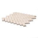 Champagne Honed Herringbone 1/2 Marble Mosaics 10x13