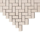 Champagne Honed Herringbone 1/2 Marble Mosaics 10x13