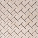 Champagne Honed Herringbone 1/2 Marble Mosaics 10x13