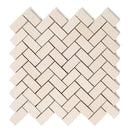 Champagne Honed Herringbone 1/2 Marble Mosaics 10x13