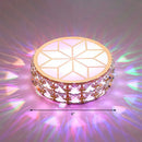 GobekUsa Champagne LED Crystal Embedded Round Ceiling Light - Simple Style Flush Mount for Passageway