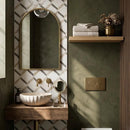 Champagne, Seashell, Bosphorus Honed Steps 3d Limestone Mosaics 14 9/16x14 15/16