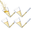 Champagne Shooter - Chug Flutes Guzzler Glasses Unique Gifts for Bachelorette Party Favors & White Elephant Gifts, Drinking Games - Bubbly Champagnes Prosecco & More Bong Style, Reusable Acrylic 4pk