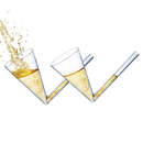 Champagne Shooter - Chug Flutes Guzzler Glasses Unique Gifts for Bachelorette Party Favors & White Elephant Gifts, Drinking Games - Bubbly Champagnes Prosecco & More Bong Style, Reusable Acrylic 2pk