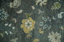 Charcoal Ivory Hand Knotted Traditional Wool Oushak Area Rug by The Rug Decor