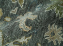 Charcoal Ivory Hand Knotted Traditional Wool Oushak Area Rug by The Rug Decor
