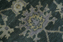 Charcoal and Silver 9x12 Hand Knotted Traditional Antique Style Wool Area Rug by The Rug Decor