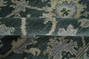 Charcoal and Silver 9x12 Hand Knotted Traditional Antique Style Wool Area Rug by The Rug Decor