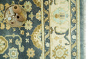 Charcoal, Beige and Olive Hand Knotted 8x10 Turkish Style Oushak Wool Area Rug by The Rug Decor