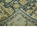 Charcoal, Beige and Olive Hand Knotted 8x10 Turkish Style Oushak Wool Area Rug by The Rug Decor