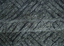 Charcoal Contemporary Stripes Pattern Hand Knotted 9.3x14.8 Wool Area Rug by The Rug Decor