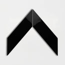 Midnight Glossy Chevron Ceramic Tiles 2x6