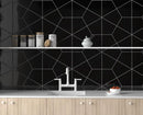 Midnight Glossy Diamante Ceramic Tiles 6x6