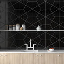 Midnight Glossy Diamante Ceramic Tiles 6x6