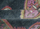Charcoal, Gray and Pink Traditional Hand Knotted 5x8 and 6x9 Wool Area Rug by The Rug Decor