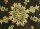 Charcoal, Olive and Rust Hand Knotted 8x10 Traditional Style Oushak Wool Area Rug by The Rug Decor