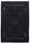 Charcoal Tribal Center Medallion Hand Loomed Wool Area Rug