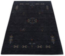 Charcoal Tribal Center Medallion Hand Loomed Authentic Wool Area Rug by The Rug Decor