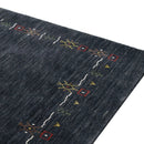 Charcoal Hand-Loomed Natural Wool Area Rug - Tribal Geometric Design by The Rug Decor