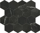 Charme Evo Calacatta Black Mosaic D Marble Look Porcelain Mosaics 12x10