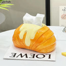 GobekUsa Croissant Ceramic Tissue Box: Charming Table Decoration for Coffee Table and Bedside